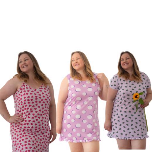 KIT 3 CAMISOLA ALÇA REGATA E MANGA PLUS SIZE POLIÉSTER